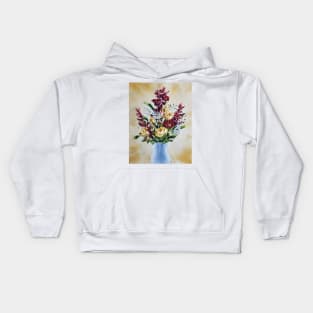 Fall Flowers, Floral Mix Bouquet, Farmhouse Bouquet, 3d flowers painting Kids Hoodie